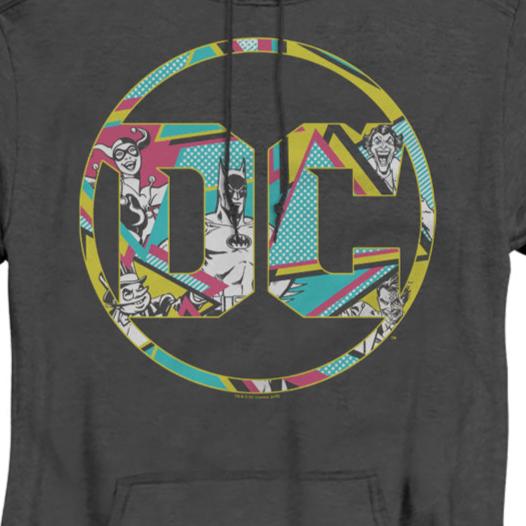 DC Comics Batman 80s Bat Logo Heather Pullover Hoodie product image 2