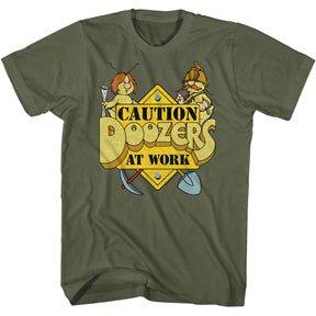 Men's Fraggle Rock Caution Doozers At Work Tee product image 1