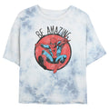 Junior's Marvel Be Amazing Bombard Tie-Dye Crop Top T-Shirt product image 1