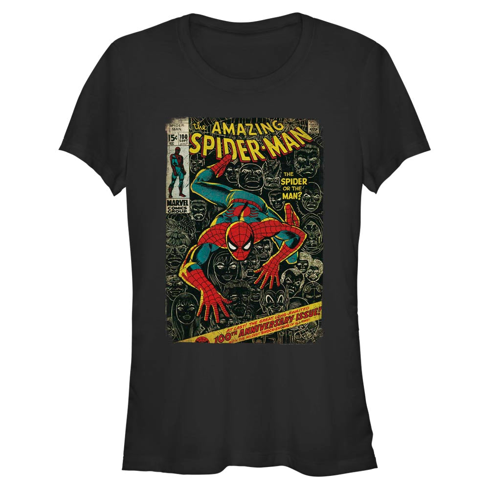 Junior's Marvel Spidey FrontCover T-Shirt product image 1