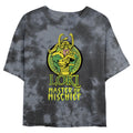 Junior's Marvel Loki All Bombard Tie-Dye Crop Top T-Shirt product image 1