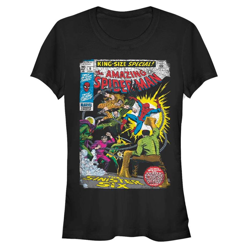 Junior's Marvel Spider-Man Sinister6 Comic T-Shirt product image 1