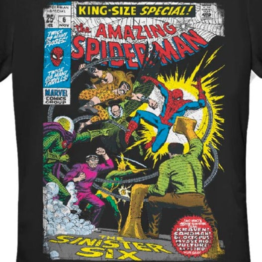 Junior's Marvel Spider-Man Sinister6 Comic T-Shirt product image 2