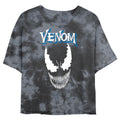Junior's Marvel Venom Crest Bombard Tie-Dye Crop Top T-Shirt product image 1