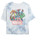 Junior's Marvel Heroes of Today Bombard Tie-Dye Crop Top product image 1