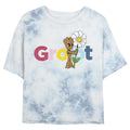 Junior's Marvel Groot Bombard Tie-Dye Crop Top T-Shirt product image 1