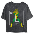 Junior's Marvel Periodic Loki Mineral Wash Crop Top product image 1