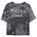 Junior's Marvel Doodle Avengers Bombard Tie-Dye Crop Top product image 1