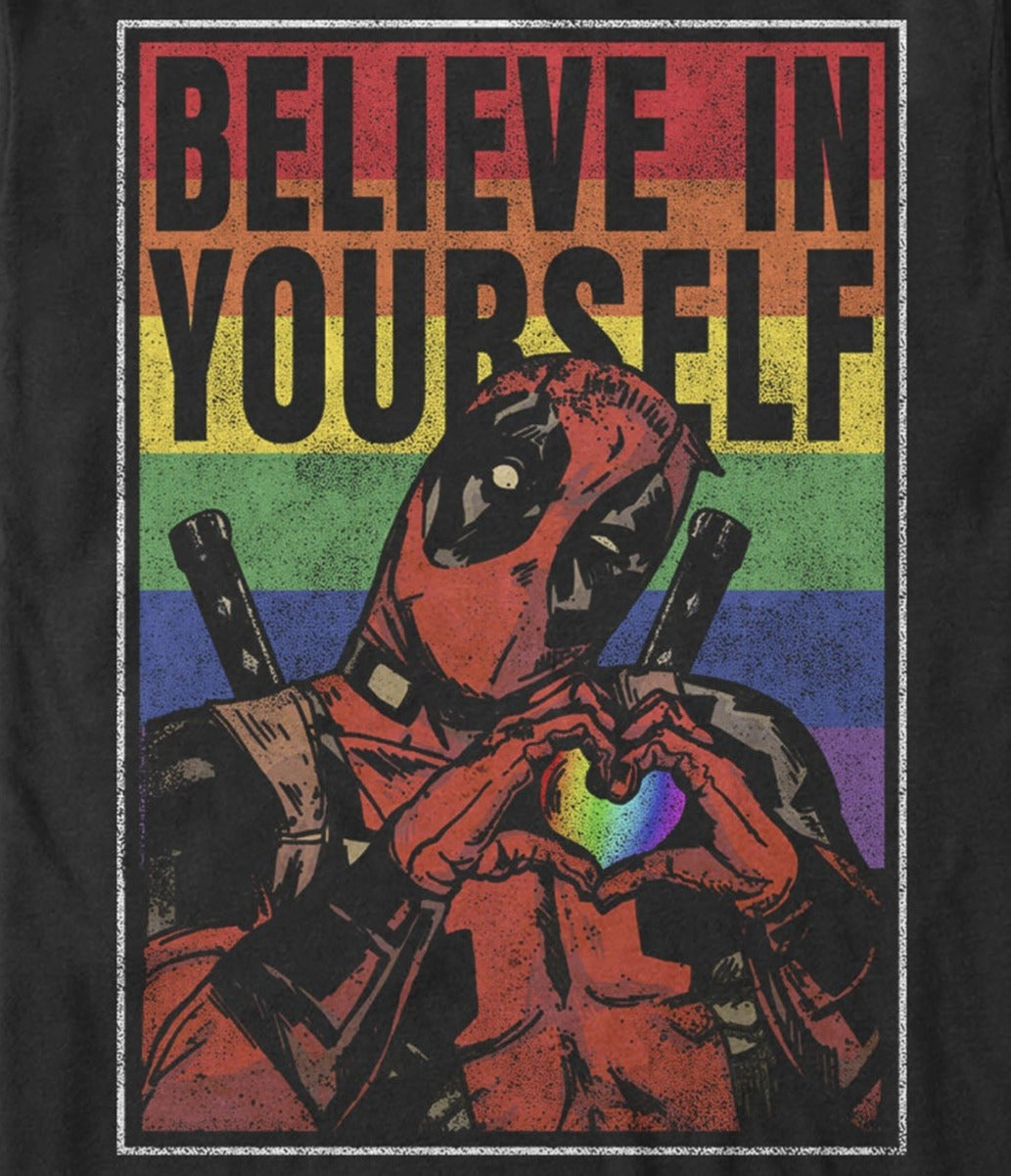 Marvel Deadpool Believe Rainbow T-Shirt product image 2