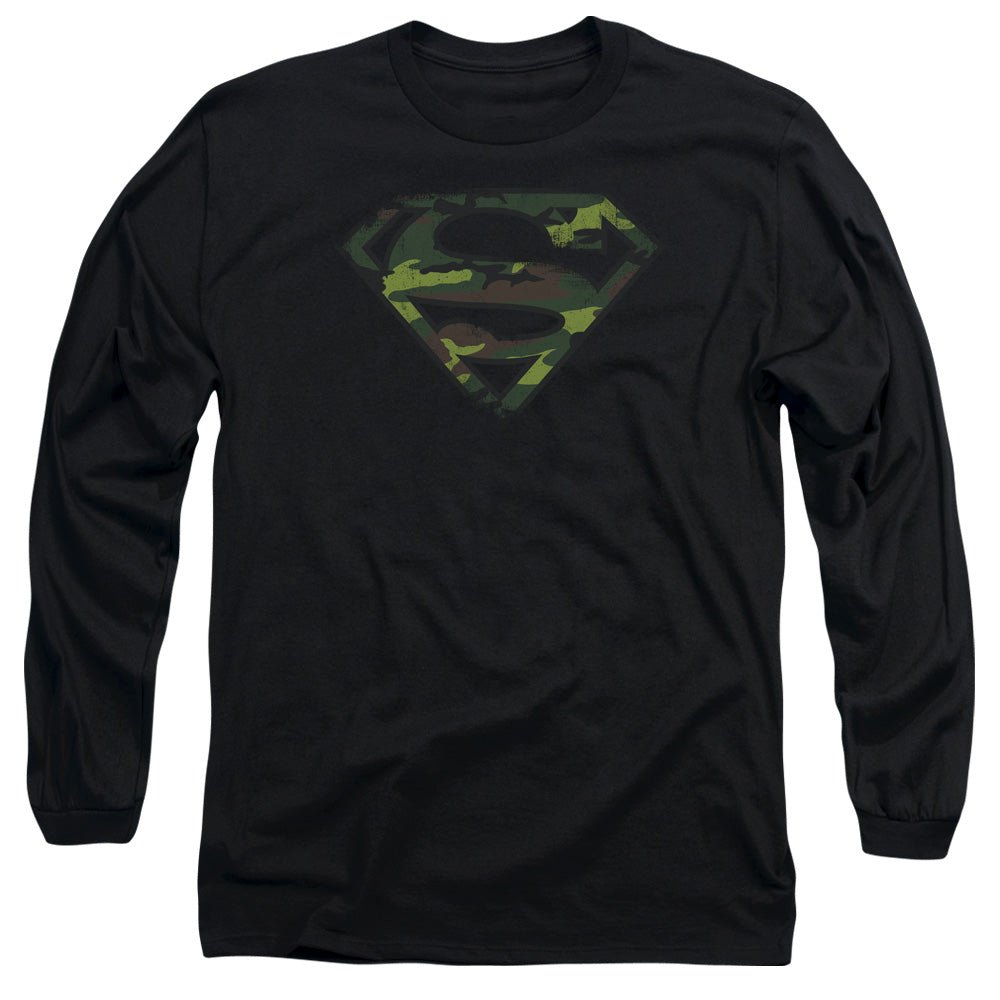 Men's DC Comics Superman Distressed Camo Shield Long Sleeve product image 1