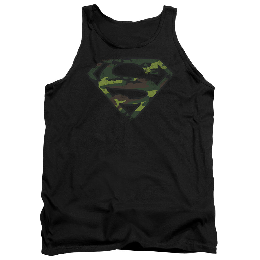 DC Comics Superman Distressed Camo Shield Tank Top
