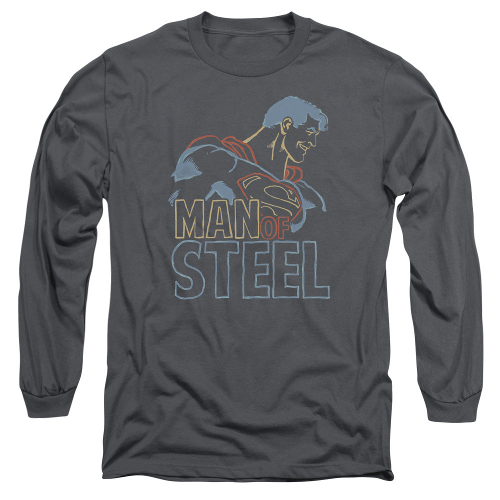 Men's DC Comics Superman Colored Lines Long Sleeve Tee product image 1