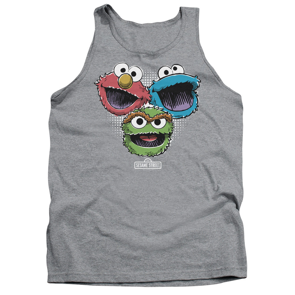 Men's Sesame Street Halftone Heads Tank Top