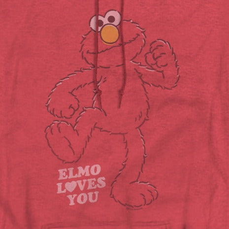 Sesame Street Elmo Loves You Heather Pullover Hoodie product image 2