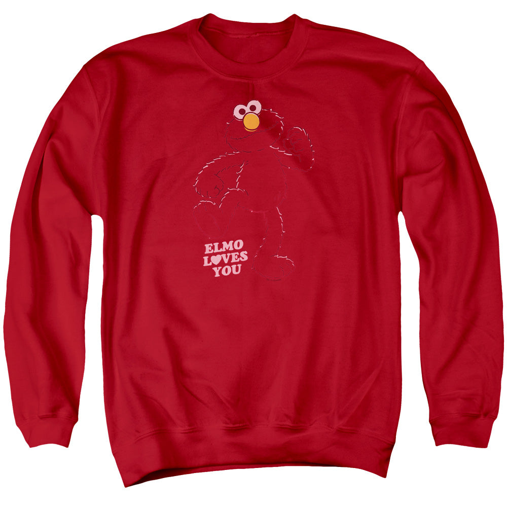 Men's Sesame Street Elmo Loves You Sweatshirt product image 1