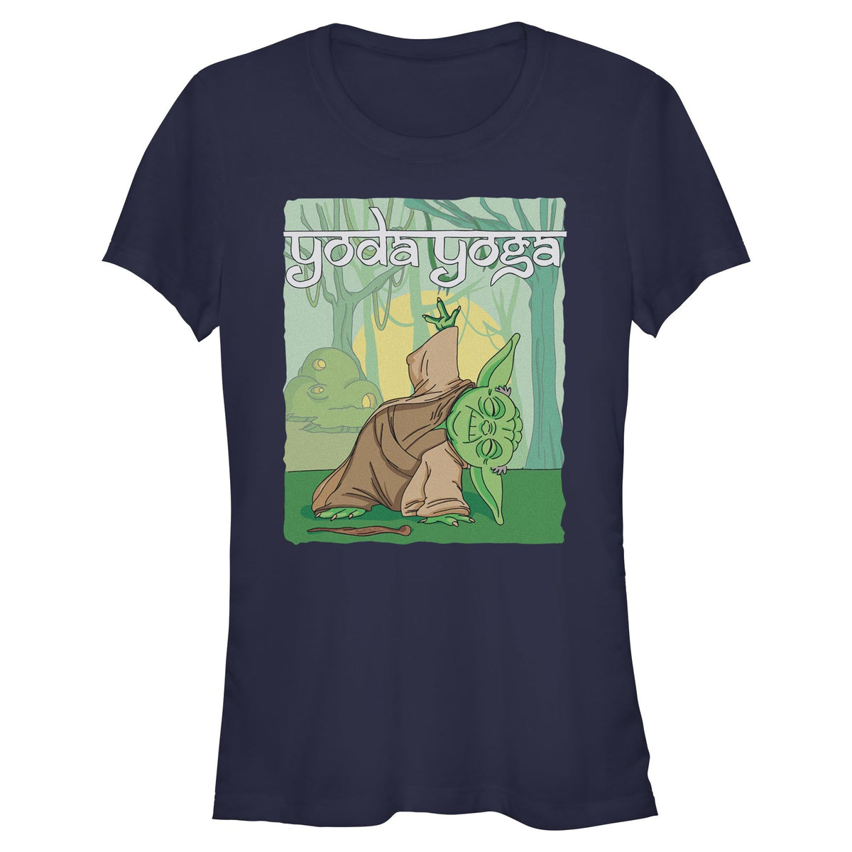 Junior's Star Wars Yoda Yoga T-Shirt product image 1
