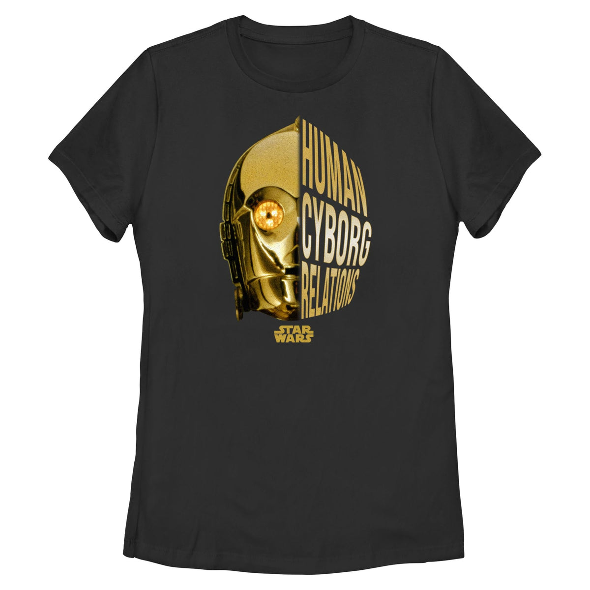 Junior's Star Wars C3Po Dark Split T-Shirt product image 1
