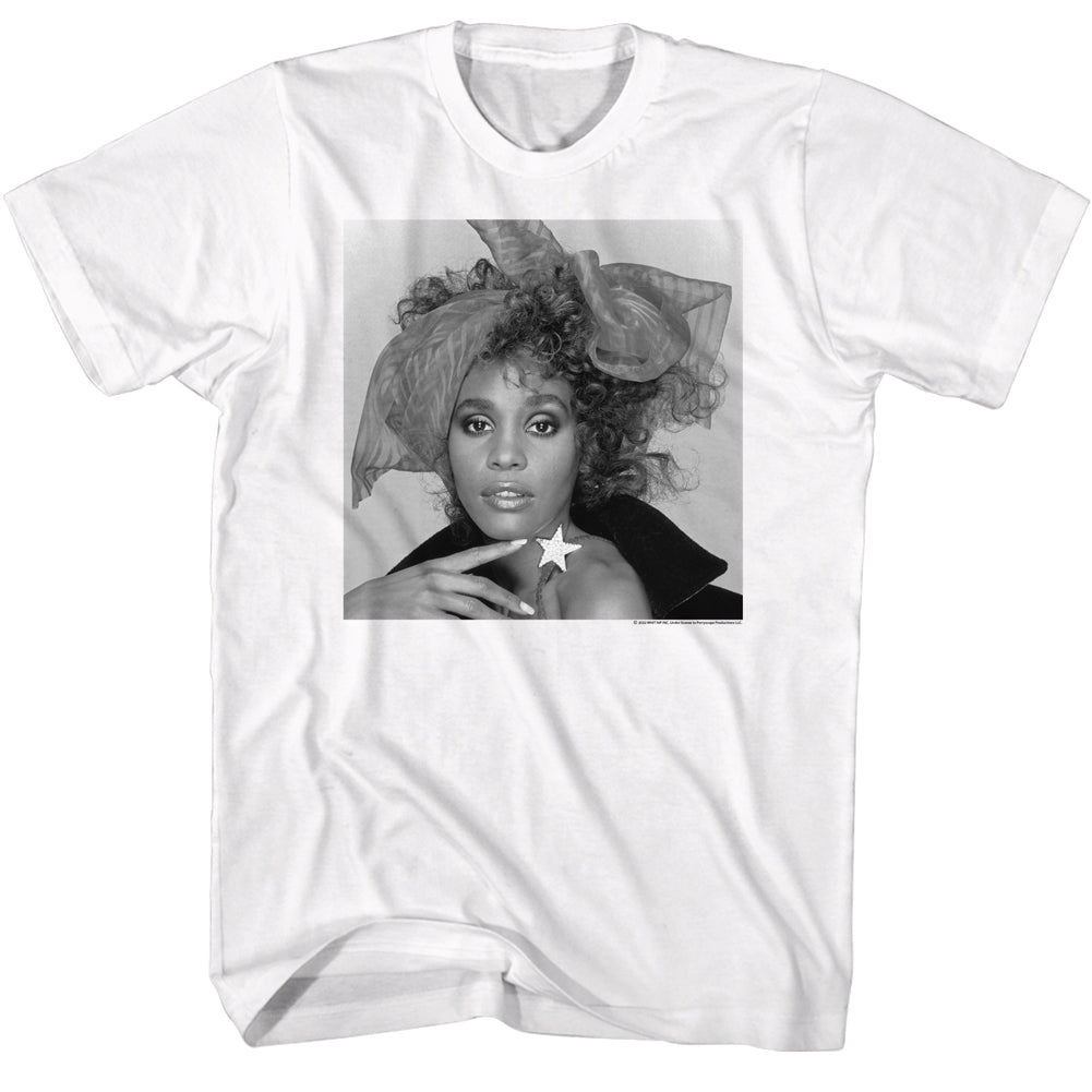 Whitney Houston Black and White Bow T-Shirt product image 1